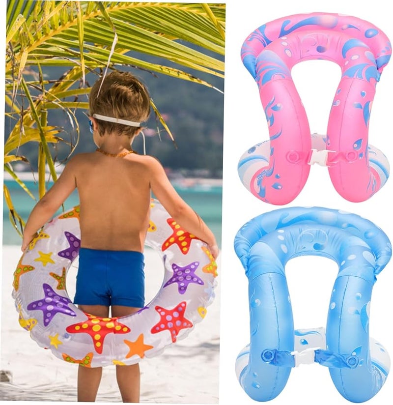 Large Inflatable PVC Double Swimming Rings Set of 2 for Pool Fun and Swim Training - Image 3